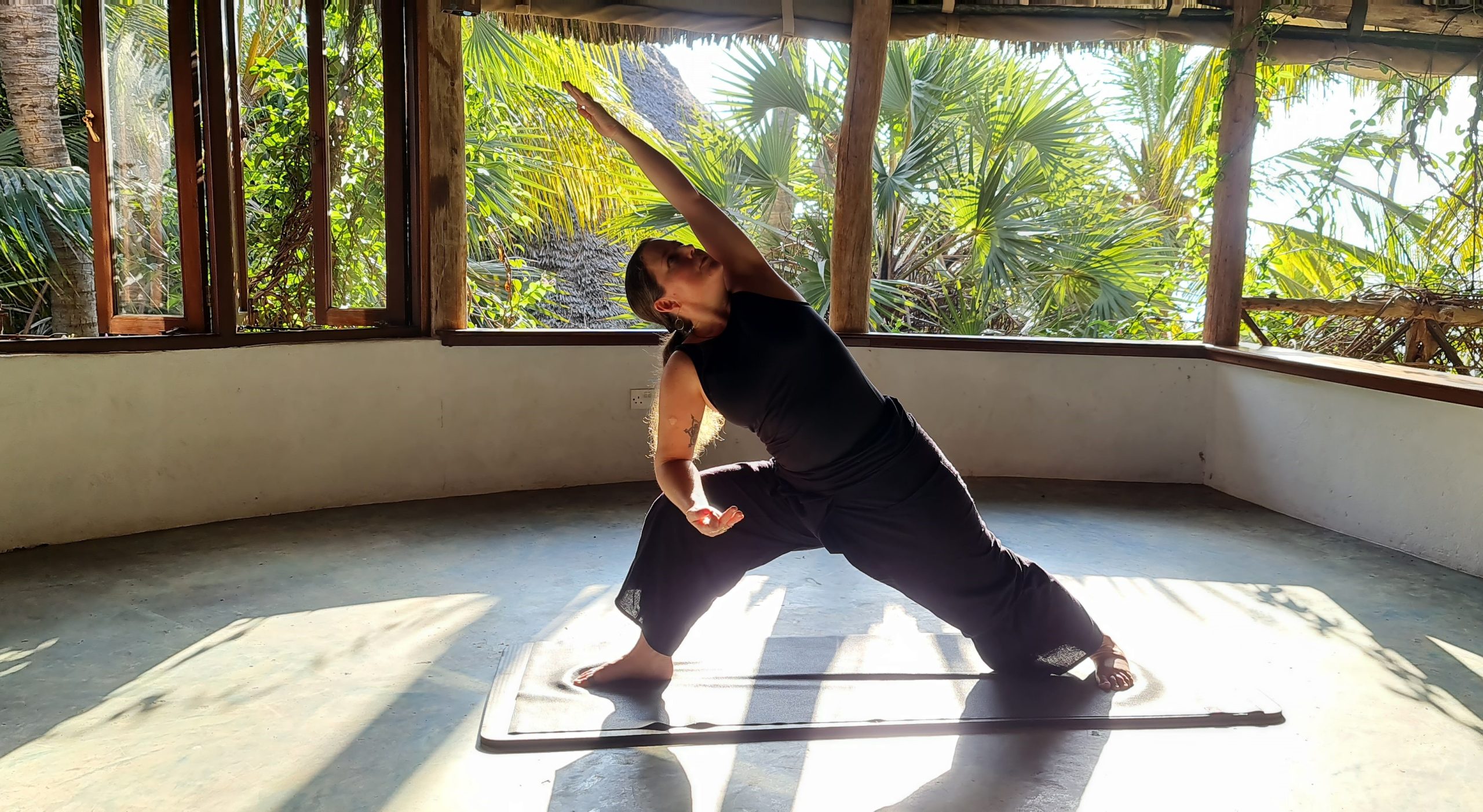 Lisa Practicing Yoga